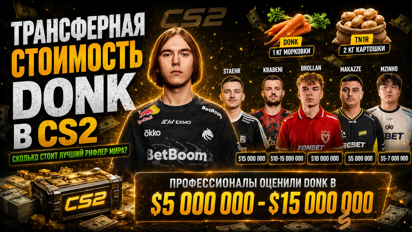 Трансферная стоимость Donk в CS2