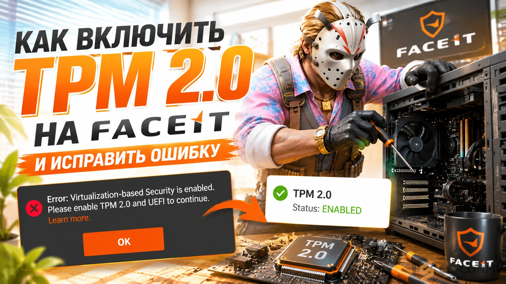 please enable TPM 2.0 to continue: как исправить проблему на Faceit