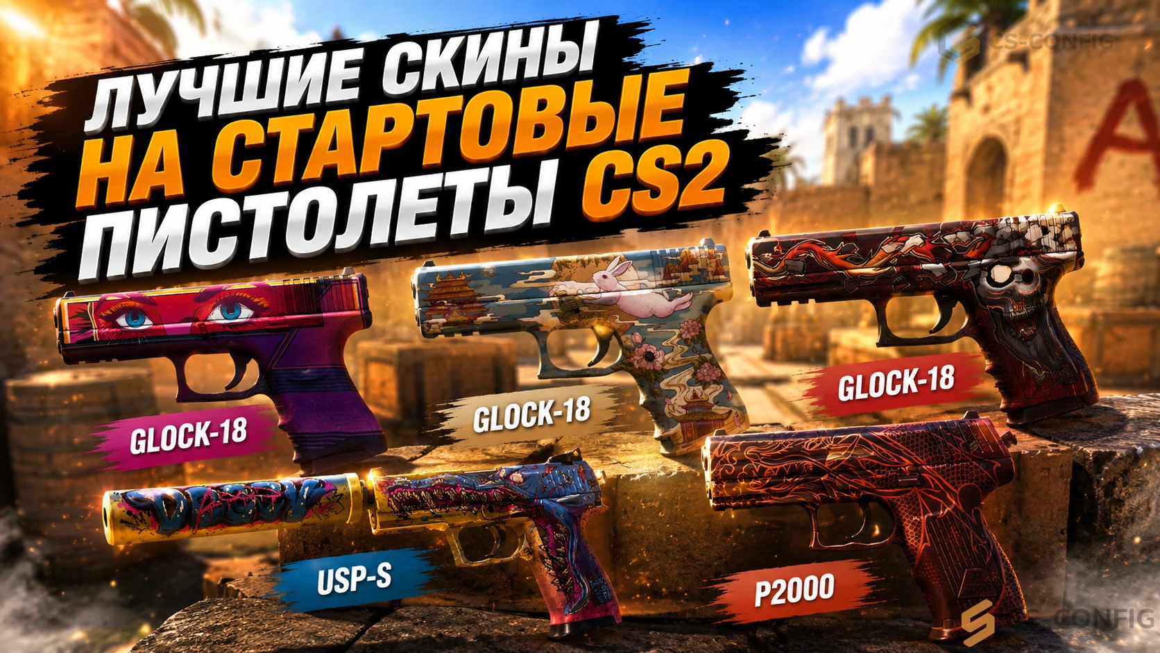 Лучшие скины на стартовые пистолеты CS2