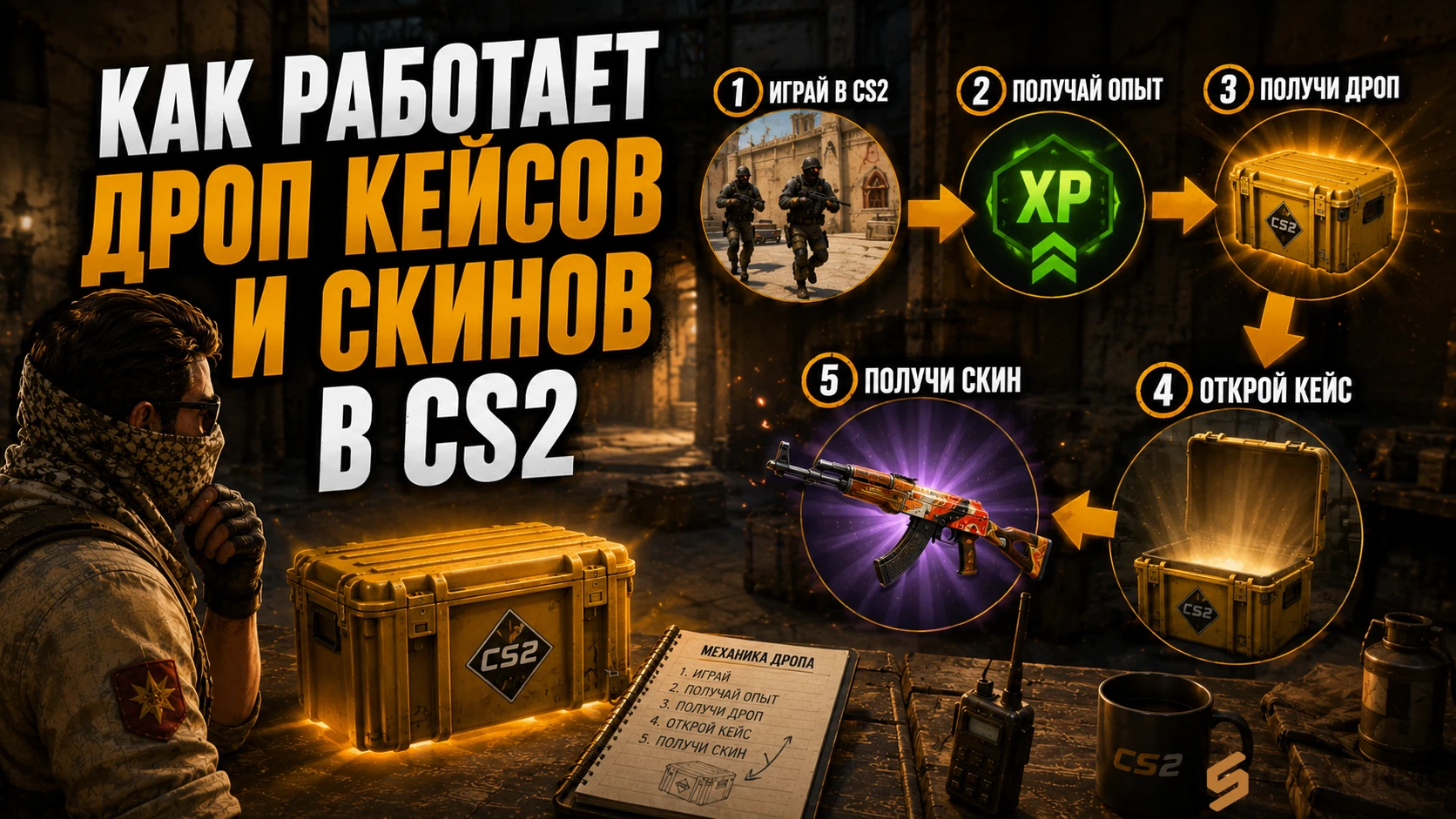 Как работает дроп кейсов и скинов в CS 2