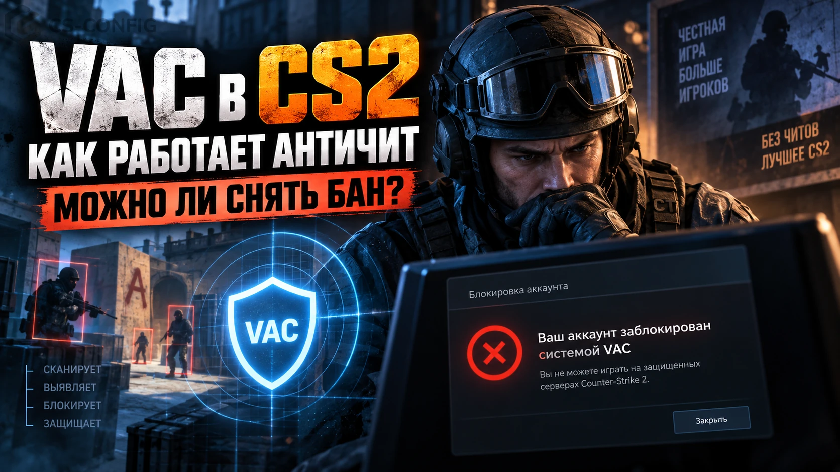 VAC в CS2 - как работает античит и можно ли снять бан