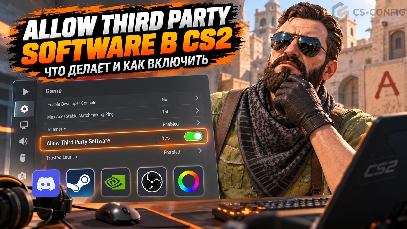 Allow Third Party Software в CS2 - что делает и как включить