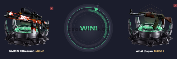 победа на апгрейд на сайте SkinBox