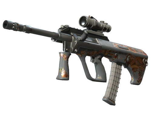 AUG | Flame Jörmungandr закаленное в боях для CS2