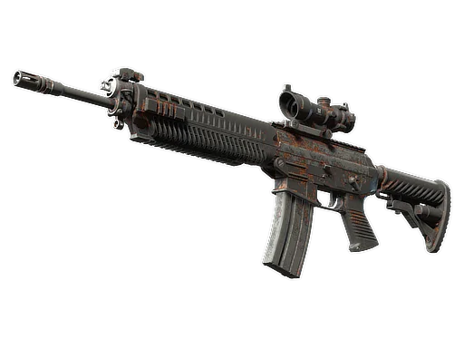 SG 553 | Basket Halftone закаленное в боях для CS2