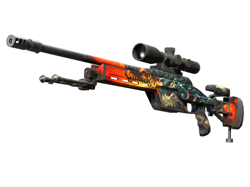 SSG 08 | Dragonfire поношенное для CS2