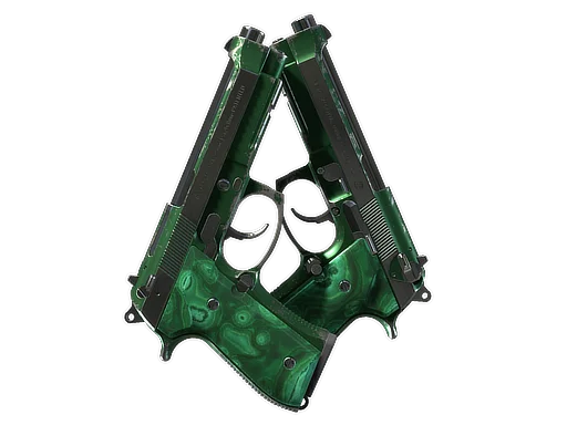 Dual Berettas | Polished Malachite поношенное для CS2