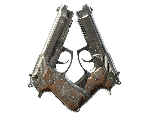 Dual Berettas | Silver Pour закаленное в боях для CS2