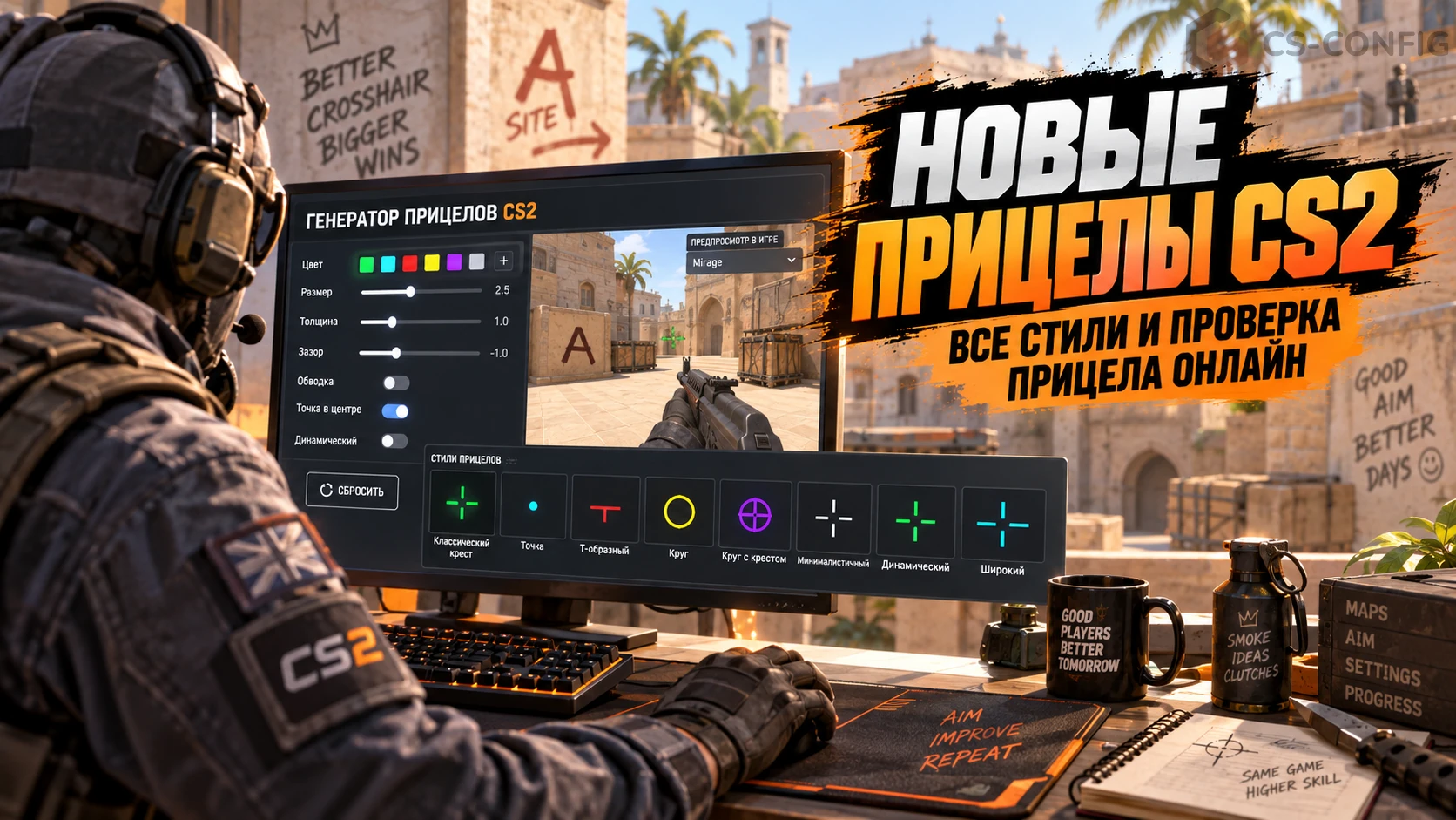 Новые прицелы CS2: все стили и проверка прицела онлайн
