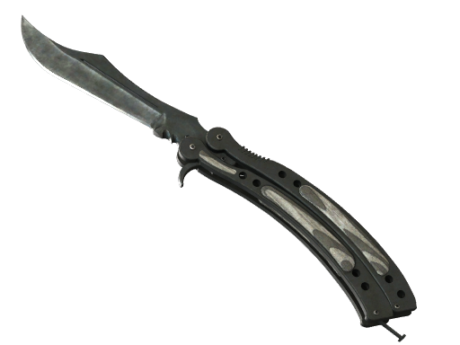 Butterfly Knife | Black Laminate закаленное в боях для CS2