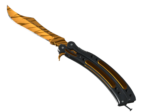 Butterfly Knife | Tiger Tooth немного поношенное для CS2