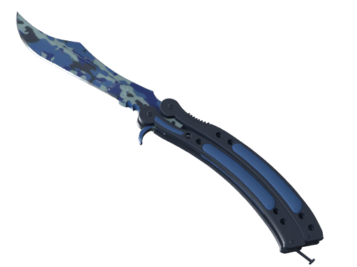 Butterfly Knife | Bright Water немного поношенное для CS2