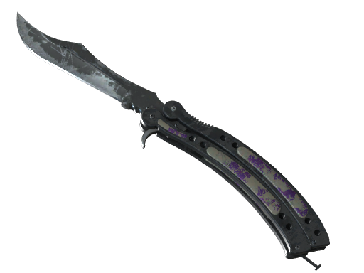 Butterfly Knife | Ultraviolet закаленное в боях для CS2