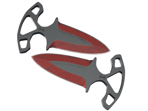 Shadow Daggers | Crimson Web немного поношенное для CS2