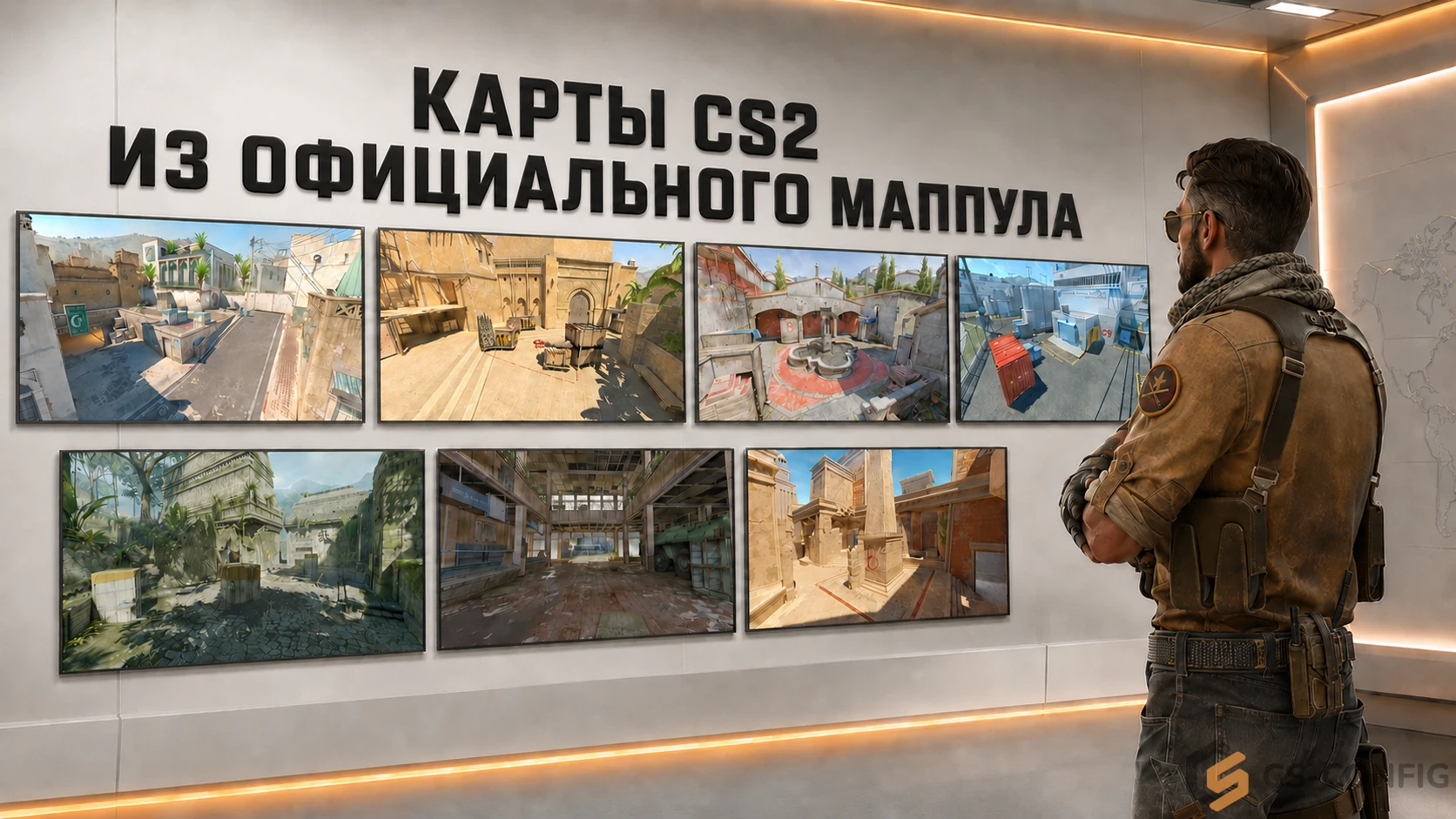 Карты CS2 из официального маппула и режима Premier